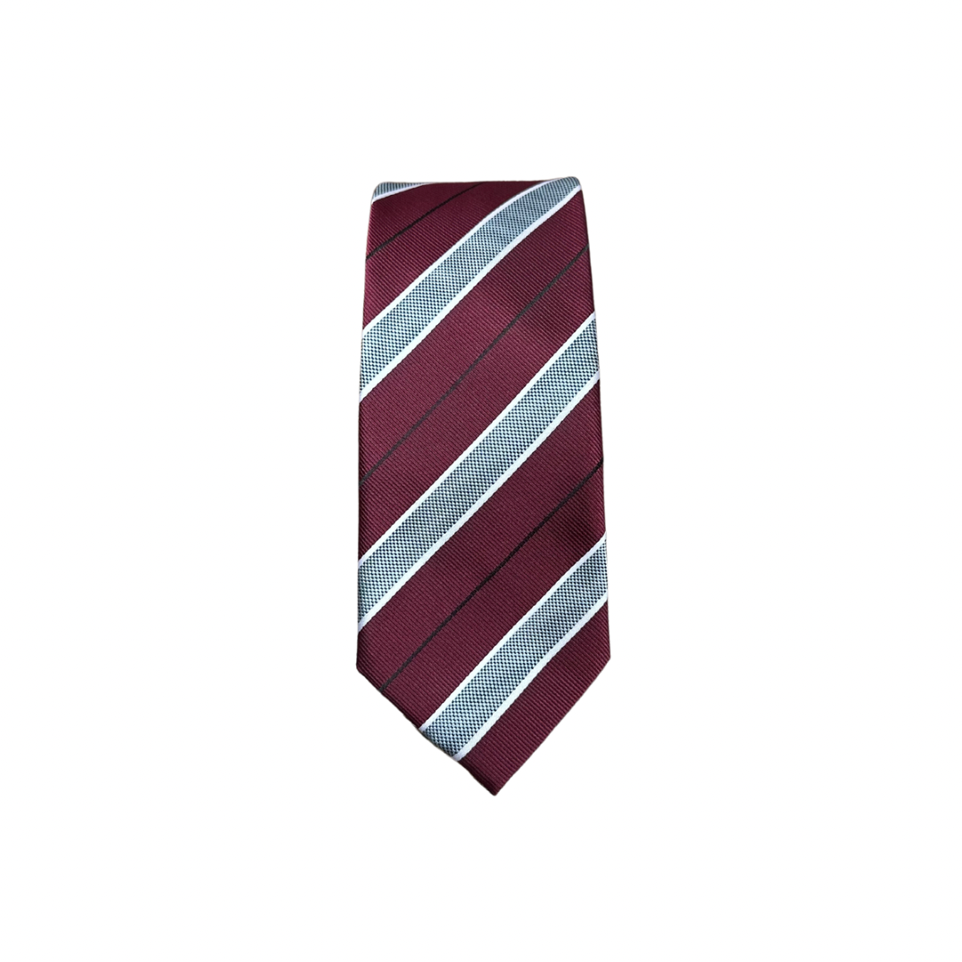 burgundy shirt black tie