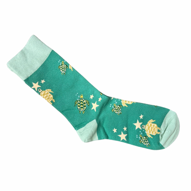 Pastel Green Sea Turtle Socks