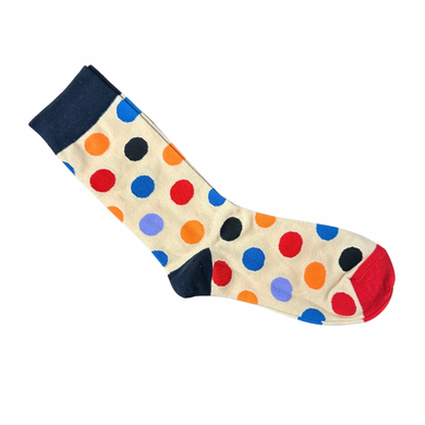 Beige Multicolor Dot Socks