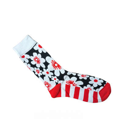 Red & White Hawaiian Socks