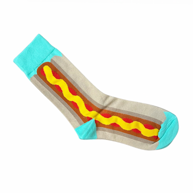 Bright Hotdog Socks