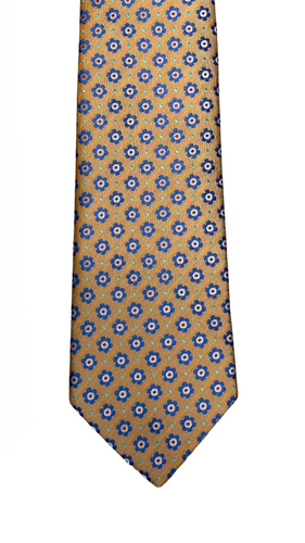 Orange & Blue Floral Tie