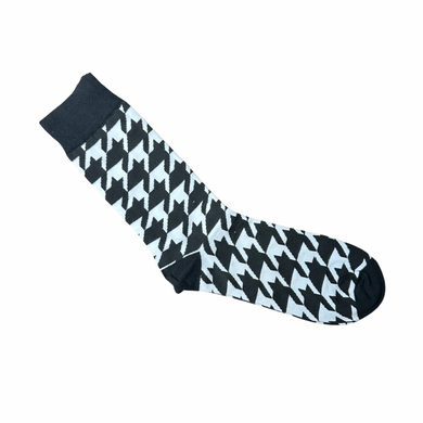 Black & White Houndstooth Socks