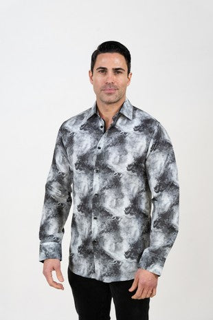 Smokey Black Paisley Dress Shirt