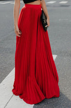 Load image into Gallery viewer, Red Pleated Skirt