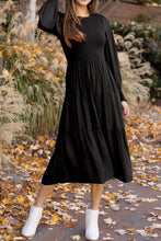 Load image into Gallery viewer, Black Tiered Dress