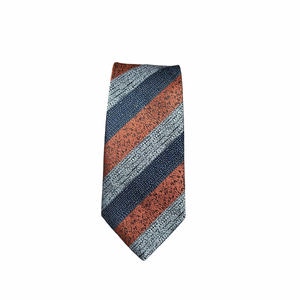 Burnt Orange & Navy Striped Tie