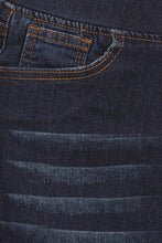 Load image into Gallery viewer, Long Dark Indigo Stretch Band Denim Skirt