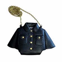 Load image into Gallery viewer, Black Leather Jacket Purse