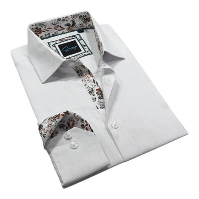 Aura Cloud Contrast Sleeve Dress Shirt
