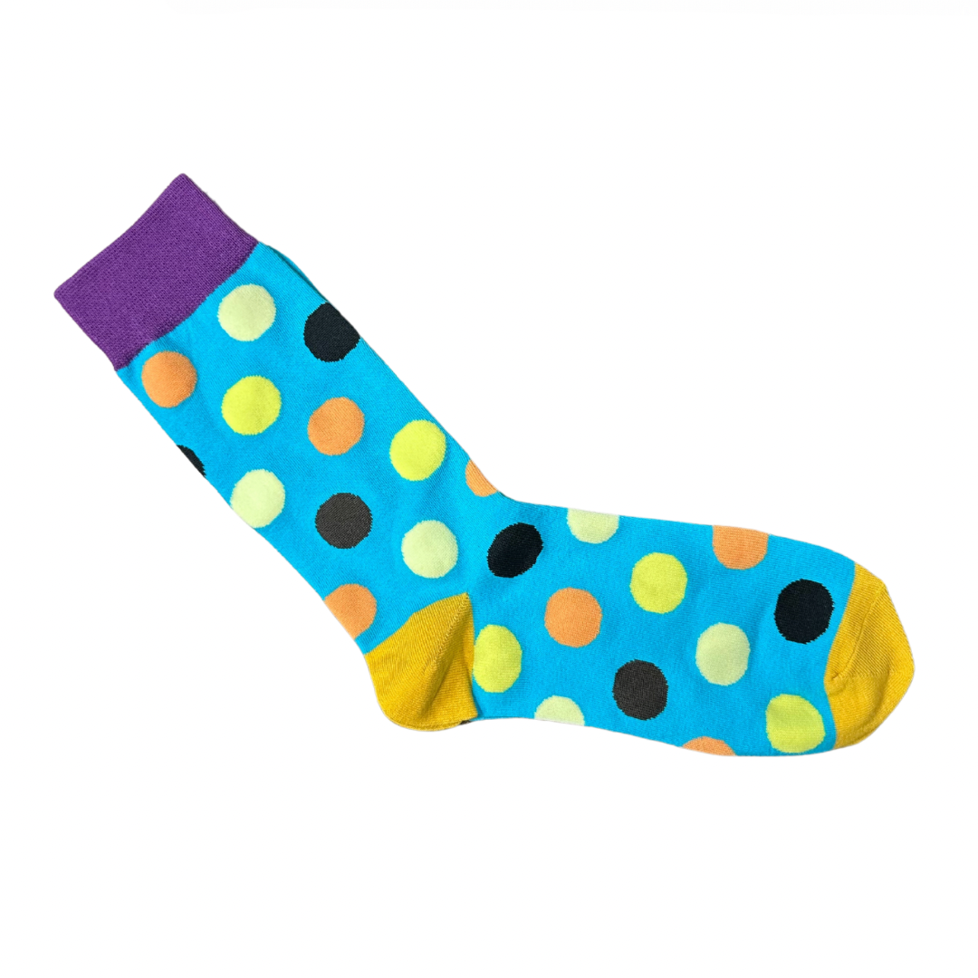 Blue Multicolor Dot Socks