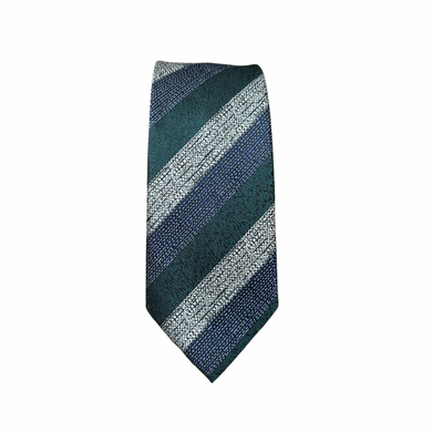 Emerald & Navy Striped Tie