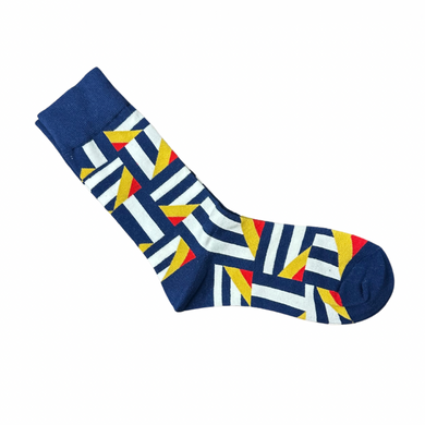 Navy Geometric Socks