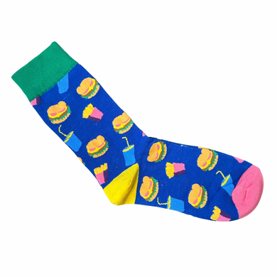 Blue Fast Food Socks