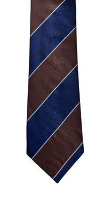 Bold Brown & Royal Stripe Tie