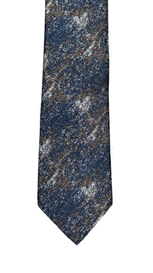 Navy & Orange Speckled Tie