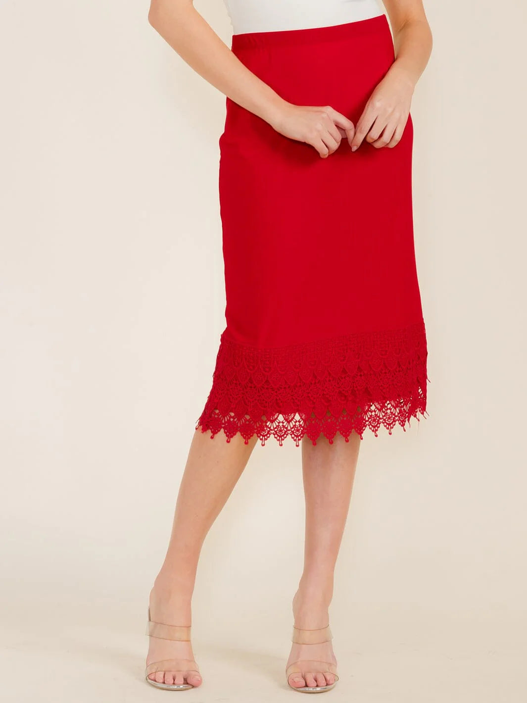 crochet dress extender Cami Slip Dress Extender with Crochet Hem