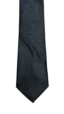 Black Monochrome Paisley Tie