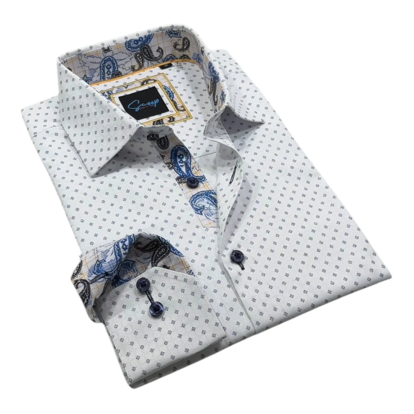 Blizzard Cloud Contrast Sleeve Dress Shirt