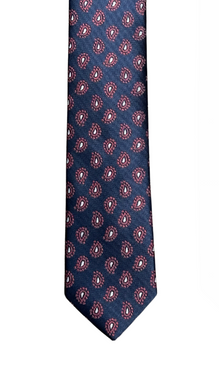 Navy & Red Paisley Tie