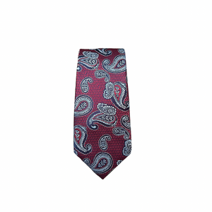 Dark Red & Navy Paisley Tie