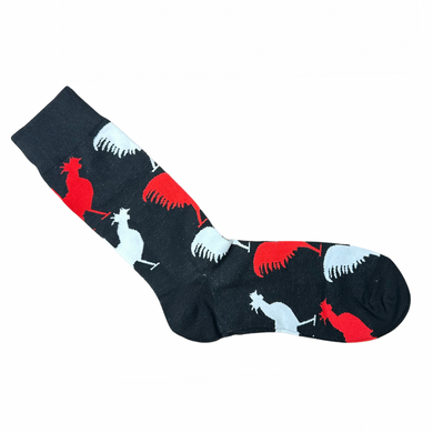 Red & White Rooster Socks