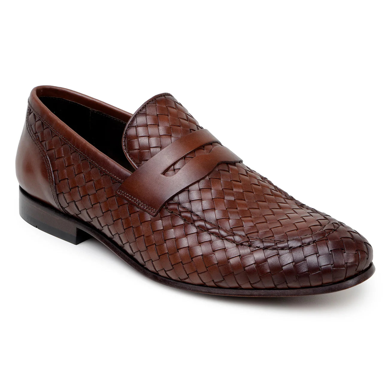 Luca Antique Tan Basketweave Shoes