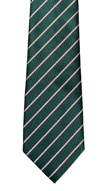 Hunter Green & Brown Stripe Tie