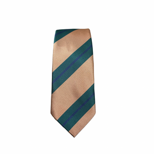 Tan & Emerald Striped Tie