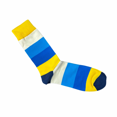 Blue & Yellow Stripe Socks