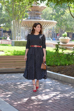 Load image into Gallery viewer, Marbella Black Polkadot Maxi Dress