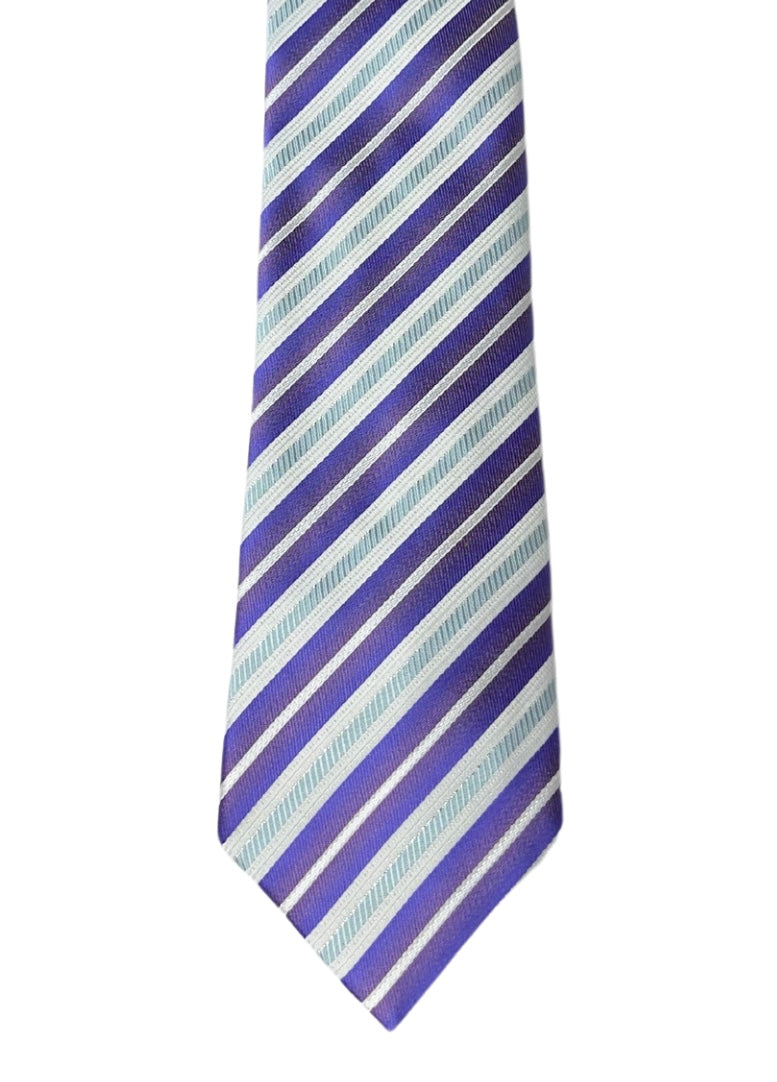 Ombre Purple & Baby Blue Striped Tie