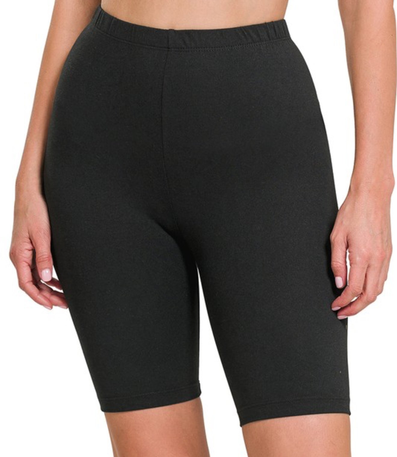 Black Brushed Microfiber Layering Shorts
