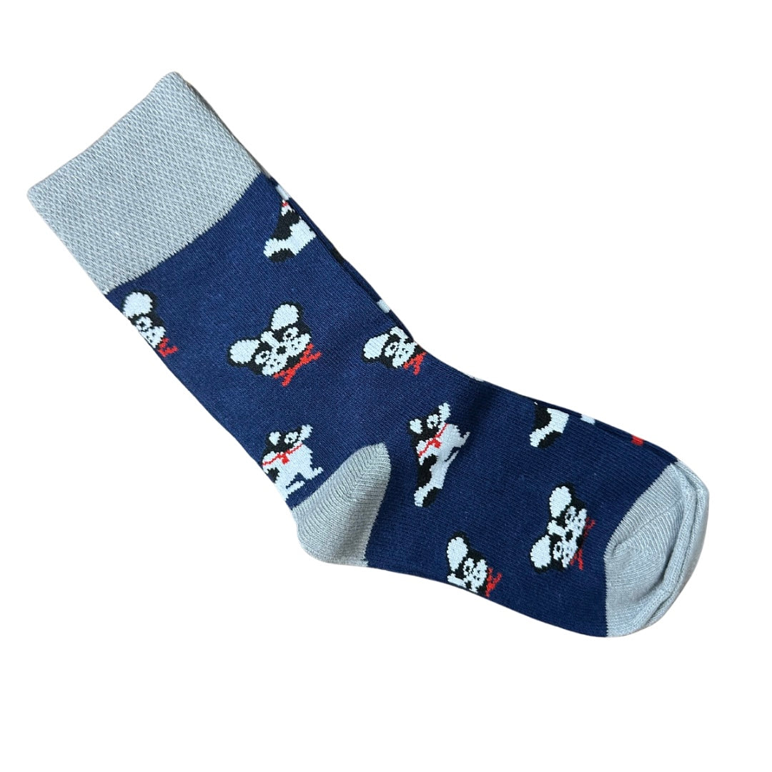 Boy's Navy Pug Socks