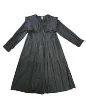 Load image into Gallery viewer, Black Smocked Collar Dress