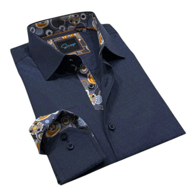 Hail Midnight Contrast Sleeve Dress Shirt
