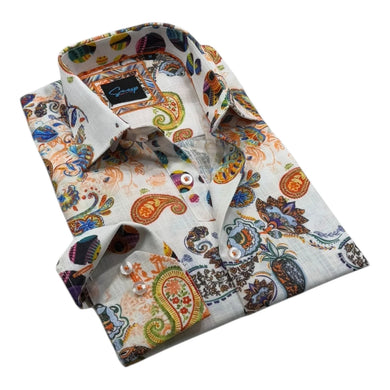 Hailey Multi Contrast Sleeve Dress Shirt