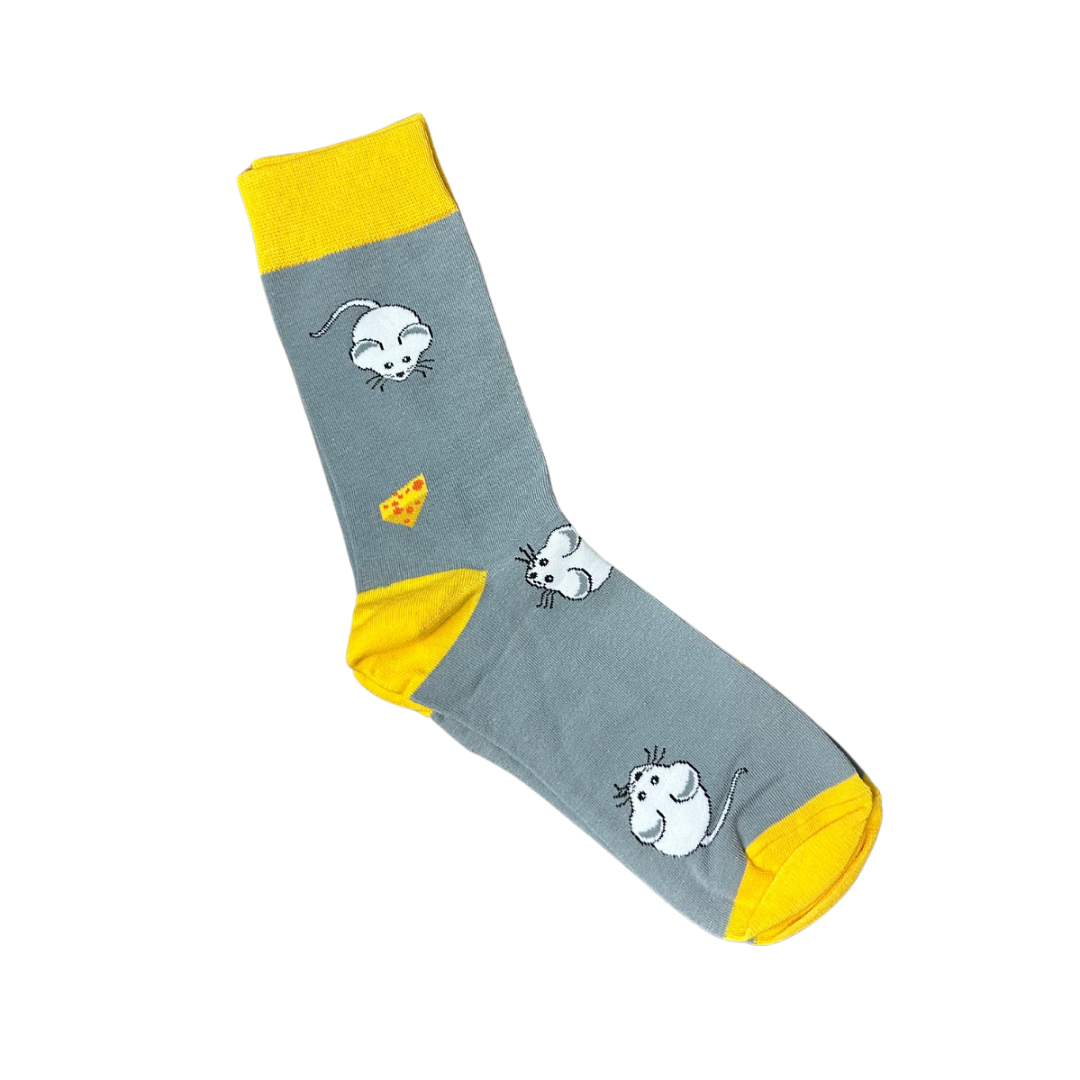 Grey Mouse Socks