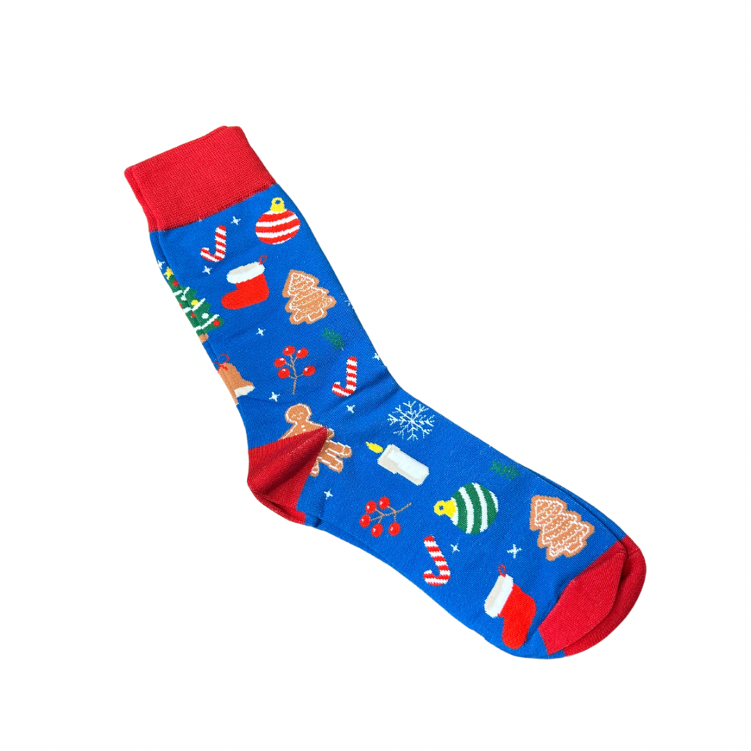 Blue Christmas Socks