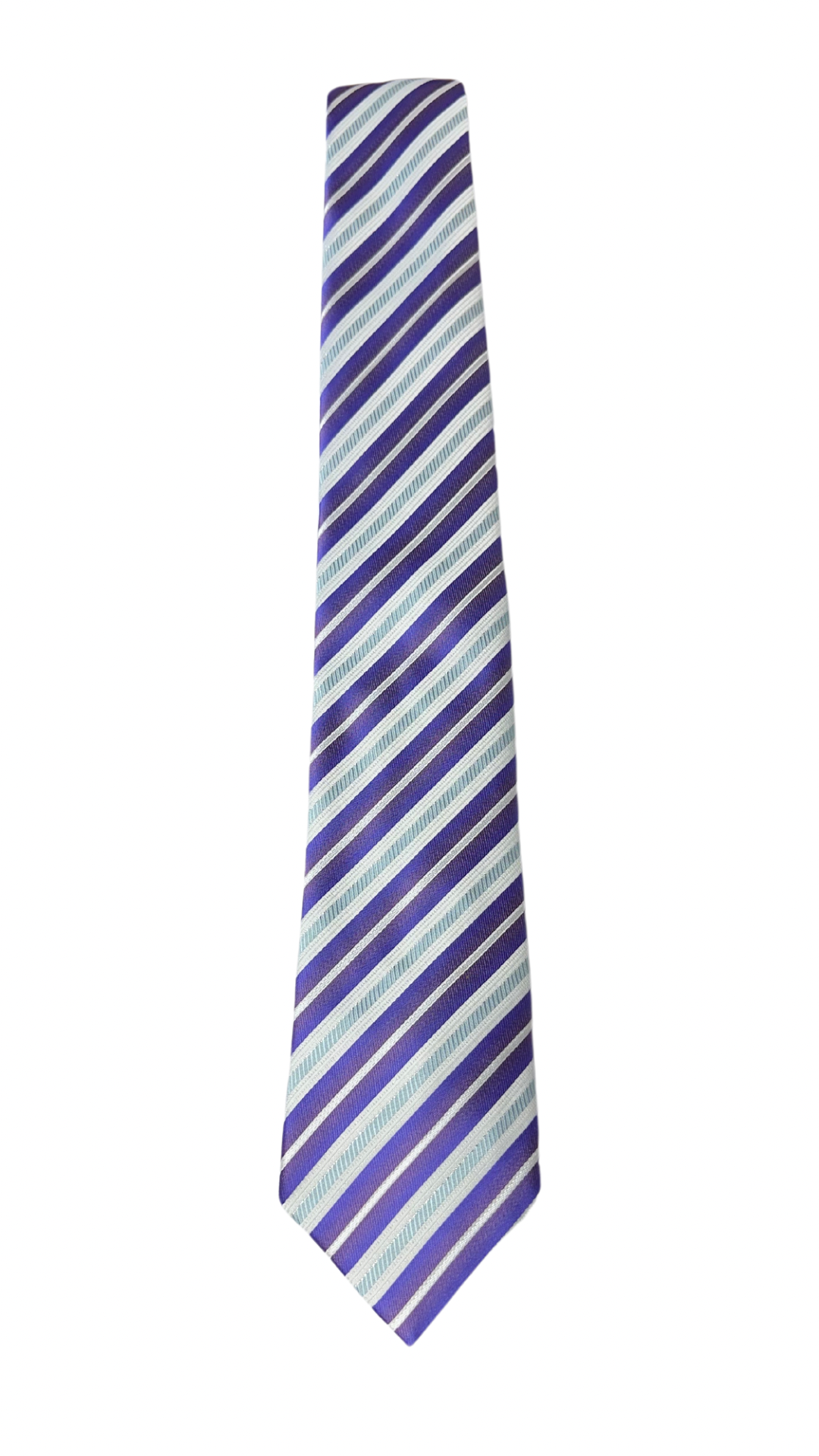 Ombre Purple & Baby Blue Striped Tie