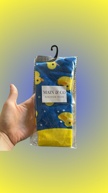 Blue Rubber Ducky Socks