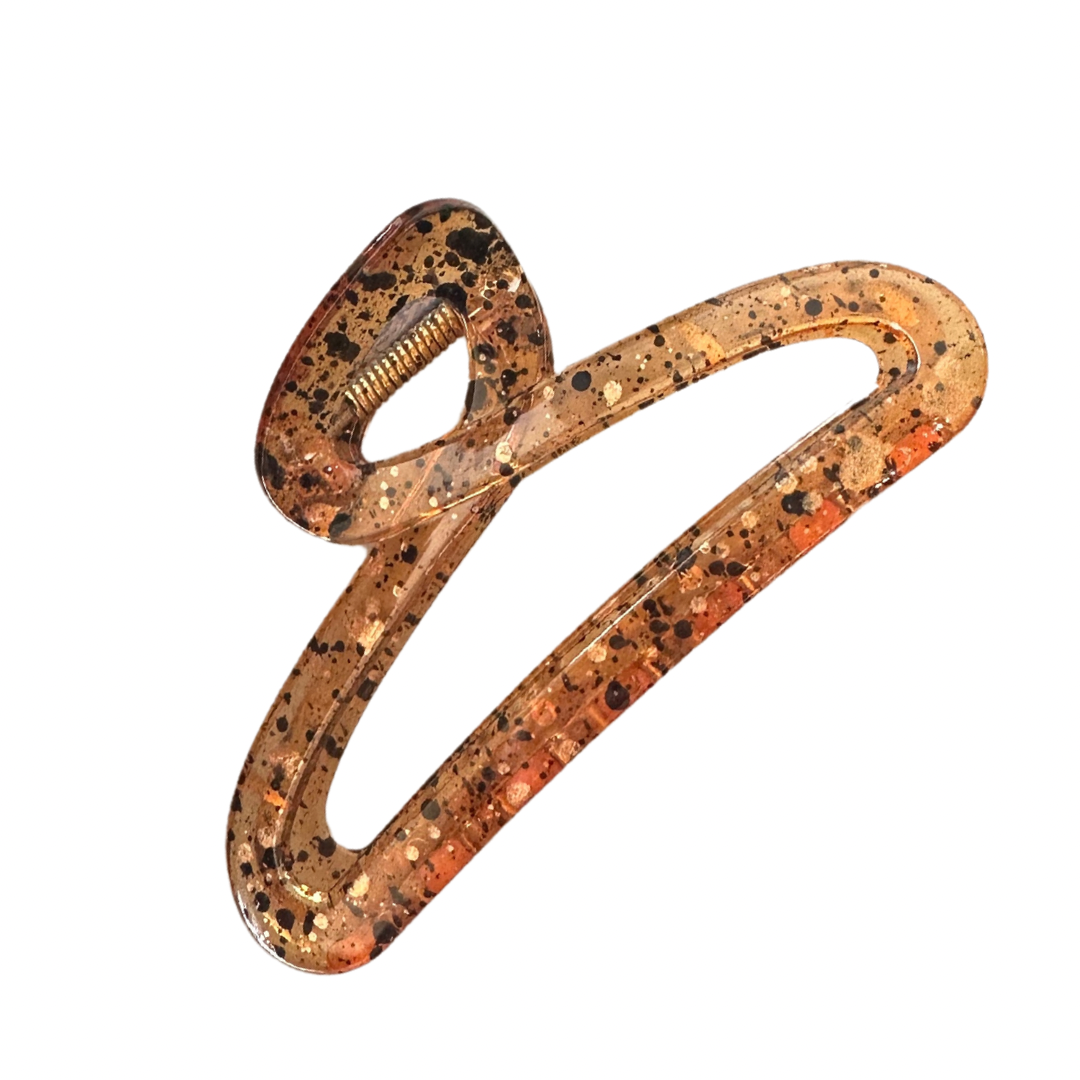 Speckled Abstract Claw Clip