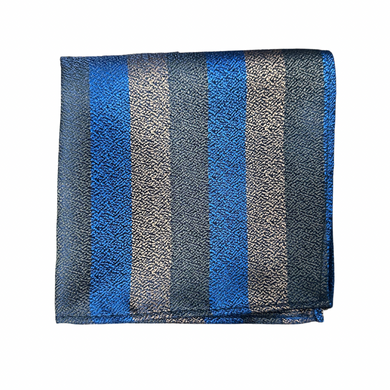 Bold Navy & Rust Stripe Handkerchief