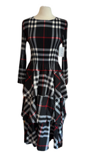 Load image into Gallery viewer, Pleated &amp; Ruffled Christmas Plaid Dress