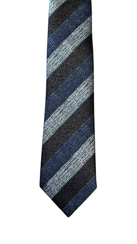 Navy & Brown Stripe Tie