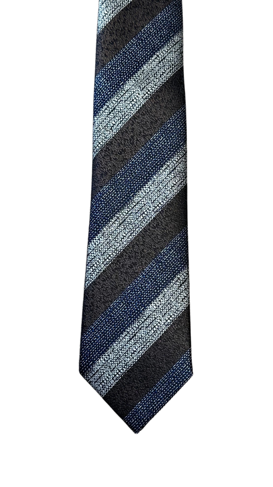 Navy & Brown Stripe Tie