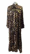 Load image into Gallery viewer, Leopard Tiered Bow-tie Dress