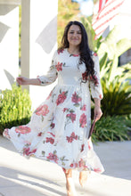 Load image into Gallery viewer, Marbella Ivory Rose Maxi Dress