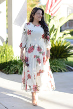 Load image into Gallery viewer, Marbella Ivory Rose Maxi Dress