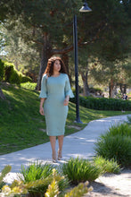 Load image into Gallery viewer, Lucca  Sage Bellsleeve Dress